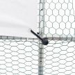 Kültéri tyúkól legeltető ketrec ajtóval és tetőponyvával 3x6x2 m 51424