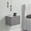 Fali éjjeliszekrény 2 fiókkal és polccal betonhatású szürke 40x29x30 cm 51484