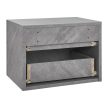 Fali éjjeliszekrény 2 fiókkal és polccal betonhatású szürke 40x29x30 cm 51484