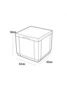 Curver Cube zsámoly kerti szék barna színben, meleg taupe párnával 209435