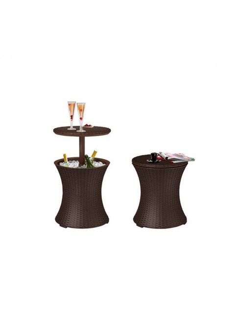 Curver Cool Bar Rattan kerti italtartó asztal, grafit színben 230903