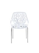Makika retro megjelenésű szék design étkezőszék 4 db-os szett fehér