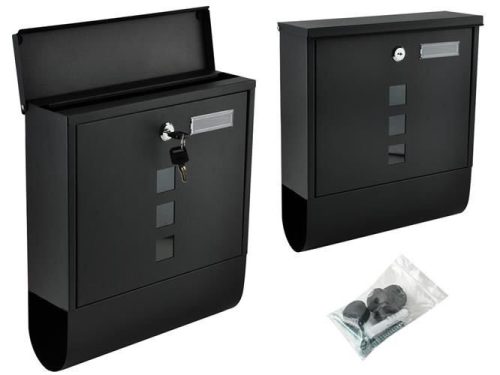 Malatec Fekete postaláda újságtartóval 34x30,7x10 cm 6244
