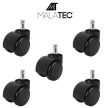Malatec Irodaszék kerekek - 5 db-os készlet fekete 9086