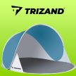 Trizand Pop-up Strandsátor 145x100x70cm - türkiz - fehér 10179