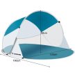 Trizand pop-up strandsátor 2 fős türkiz-fehér 190x120x90 cm 20974