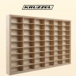 KRUZZEL fábol készült játéktároló polc autóknak 54 rekeszes 21998