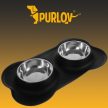 Purlov Dupla etetőtál kutyáknak 2x450ml 21632