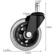 Malatec Irodaszék kerekek 5 db-os készlet 22077