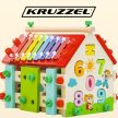 Kruzzel színes fából készült mulitfunkcionális oktatóházikó 22564