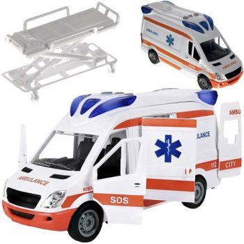   Mentőautó - Ambulance hang és fényjelzéssel kinyitható ajtókkal 22731