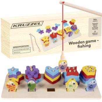   Kruzzel fából készült alakrendező játék - horgászat 22565