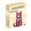 Kruzzel fából készült cica alakú kirakó 22878