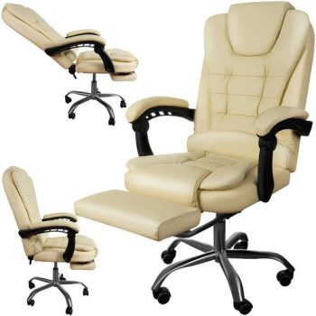 Malatec Irodai forgószék lábtartóval krém 23287