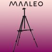 Maaleo A-alakú fekete fém festőállvány 23669