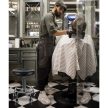 Beautylushh forgószék kerek fodrászszék SF23505 fekete
