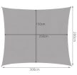 Gardlov napvitorla 3x2 m szürke 120g/m2 23162