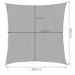 Gardlov Négyzet napvitorla 3,6x3,6 m szürke 23164