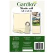 Gardlov Négyzet napvitorla 3,6x3,6 m bézs 23165