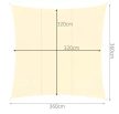 Gardlov Négyzet napvitorla 3,6x3,6 m bézs 23165