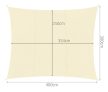 Gardlov téglalap napvitorla 4x3m bézs 23144
