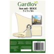 Gardlov háromszög formájú napvitorla 3x3x3m bézs 23146