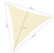 Gardlov háromszög formájú napvitorla 3x3x3m bézs 23146