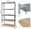 Malatec Tárolóállvány 5 polcos 180x90x40 cm 23768