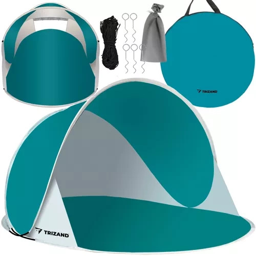 Trizand Strandsátor kék-szürke 190x86x120cm 23856