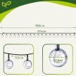Gardlov Solar girland gömbök 7m IP65 24008
