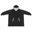 Ruhhy XXL oversize flanel pulóver takaró 2in1 fekete 24403