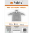 Ruhhy XXL oversize flanel pulóver takaró 2in1 szürke 24402
