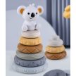 Kruzzel koala maci formájú puha szenzoros kockák és torony 13 db-os készlet 24812