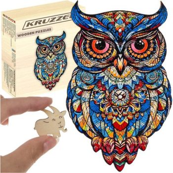 Kruzzel fából készült puzzle Bagoly 24551