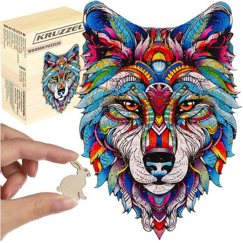 Kruzzel fából készült puzzle farkas 24552