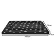 Purlov XXL Kutyaágy 100x70cm fekete -  fehér tappancs mintával 24862