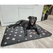 Purlov XXL Kutyaágy 100x70cm fekete -  fehér tappancs mintával 24862