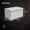 Ruhhy Szürke bársony puff 60x30x30 cm 25994