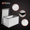 Ruhhy Szürke bársony puff 60x30x30 cm 25994