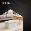 Ruhhy Szürke bársony puff 60x30x30 cm 25994