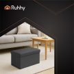 Ruhhy Fekete bársony puff ülőke 60x30x30 cm 25995