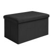 Ruhhy Fekete bársony puff ülőke 60x30x30 cm 25995