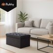 Ruhhy Szürke bársony puff 76x38x38cm 26130