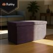 Ruhhy Szürke bársony puff 76x38x38cm 26130