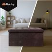 Ruhhy Szürke bársony puff 76x38x38cm 26130