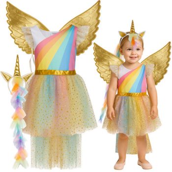 3-piece unicorn costume 110-116cm Kruzzel 26676