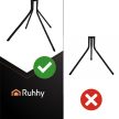 Ruhhy Álló kabáttartó ruhafogas 170 cm - fekete 26362