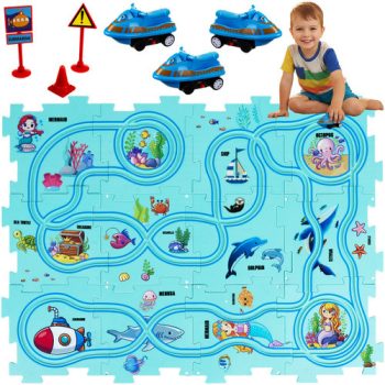   Kruzzel Óceán Vízi világ járművekkel puzzle oktató játszószőnyeg 24851