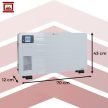 KAMINER ZIFLO 2300W Elektromos fűtőtest fehér 26402