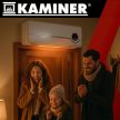 Kaminer fali fűtőtest wifis 1000 W / 2000 W fehér 26389